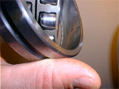 Damaged bearing Damaged bearing